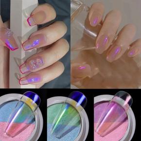 Double Color Solid Aurora Nail Powder TGP08