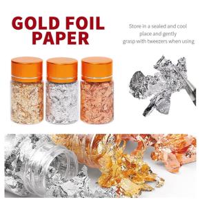 3Boxes Set Irregular Aluminum Gold Silver Foil Paper TGF39