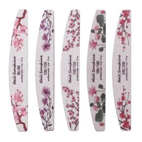 Flower Design Professional Crescent Nail Files TNF38