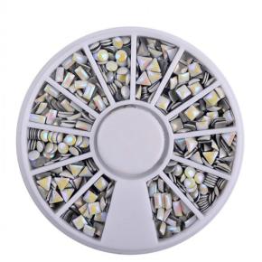 Mixed Shapes AB Nail Art Rhinestones Decorations in Wheel NRW61