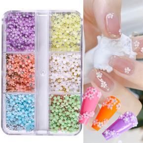 6 grids 5-petal Flower Nail Art Decoration TNR103