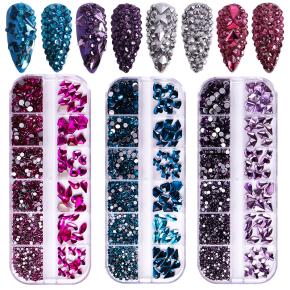 Mixed Shapes Glass Nail Rhinestones TNR105