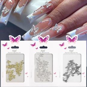 20Pcs Alloy Hollow Butterfly Nail Art Decor TNR107