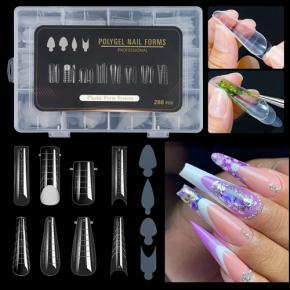 288pcs Nail Art Extension Quick Building Gel Mold False Tips NTP06 