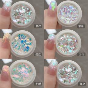 Aurora Nail Sequins Crystal Thin Irregularly Nail Flakes TGF72