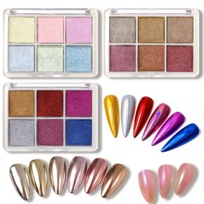 6 in 1 Solid Chrome Nail Powder Magic Mirror Pigment TGP67 