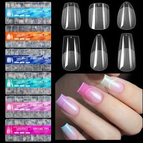 600PCS Semi-frosted No Crease Fake Nails Tips NT68