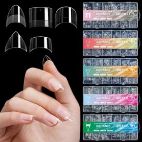 600pcs Ultra Short French False Press On Acrylic Nails Tips NT69 